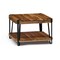Alaterre Furniture Ryegate Natural Live Edge Solid Wood with Metal Square Coffee Table, Natural AWCC1320 - alternate 1